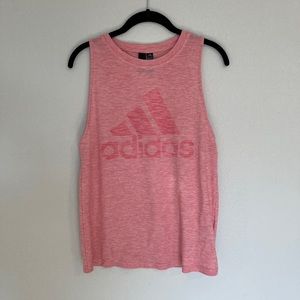 Pink Adidas workout tank top size S